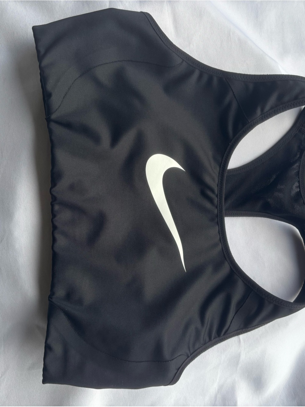 Nike Swoosh Racerback Sports Bra Women’s Size Small Black Pullover Full Coverage
